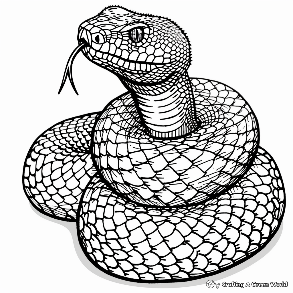 Scary Snake Coloring Pages Free Printable 