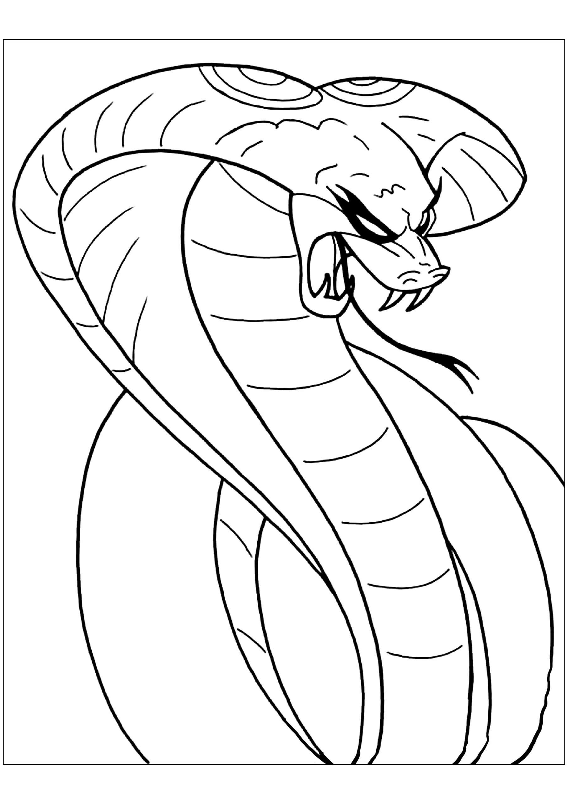 Scary Snake Snake Coloring Pages