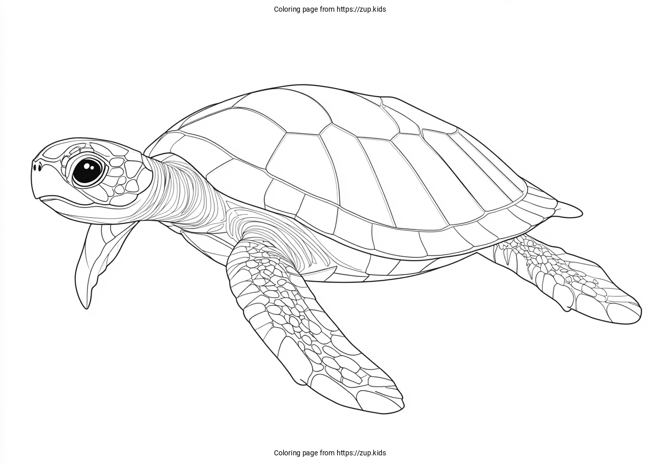 sea turtle coloring page