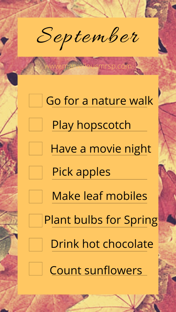 September Bucket List Marvellous Mrs P Lifestyle Vintage Family Blog