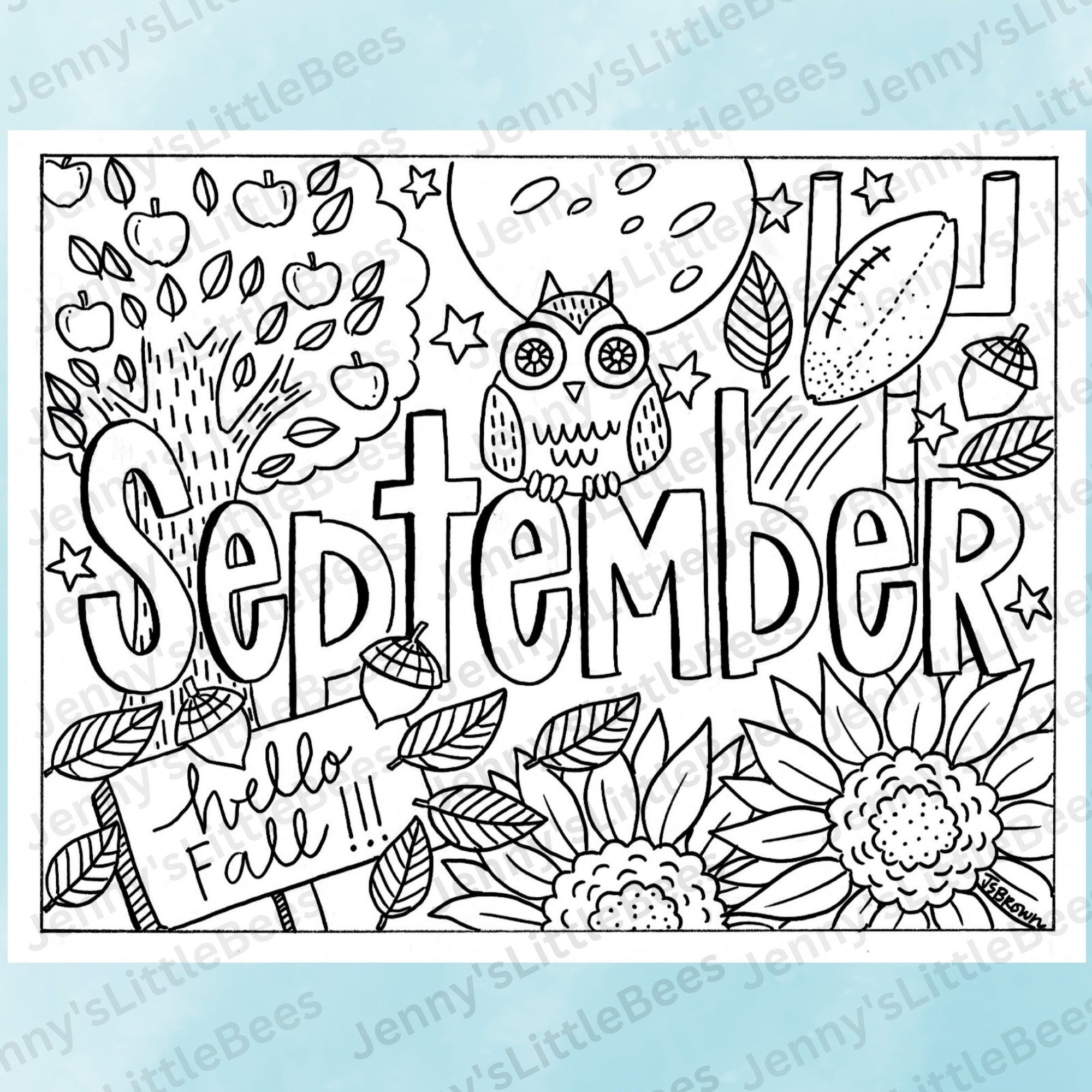 september coloring page