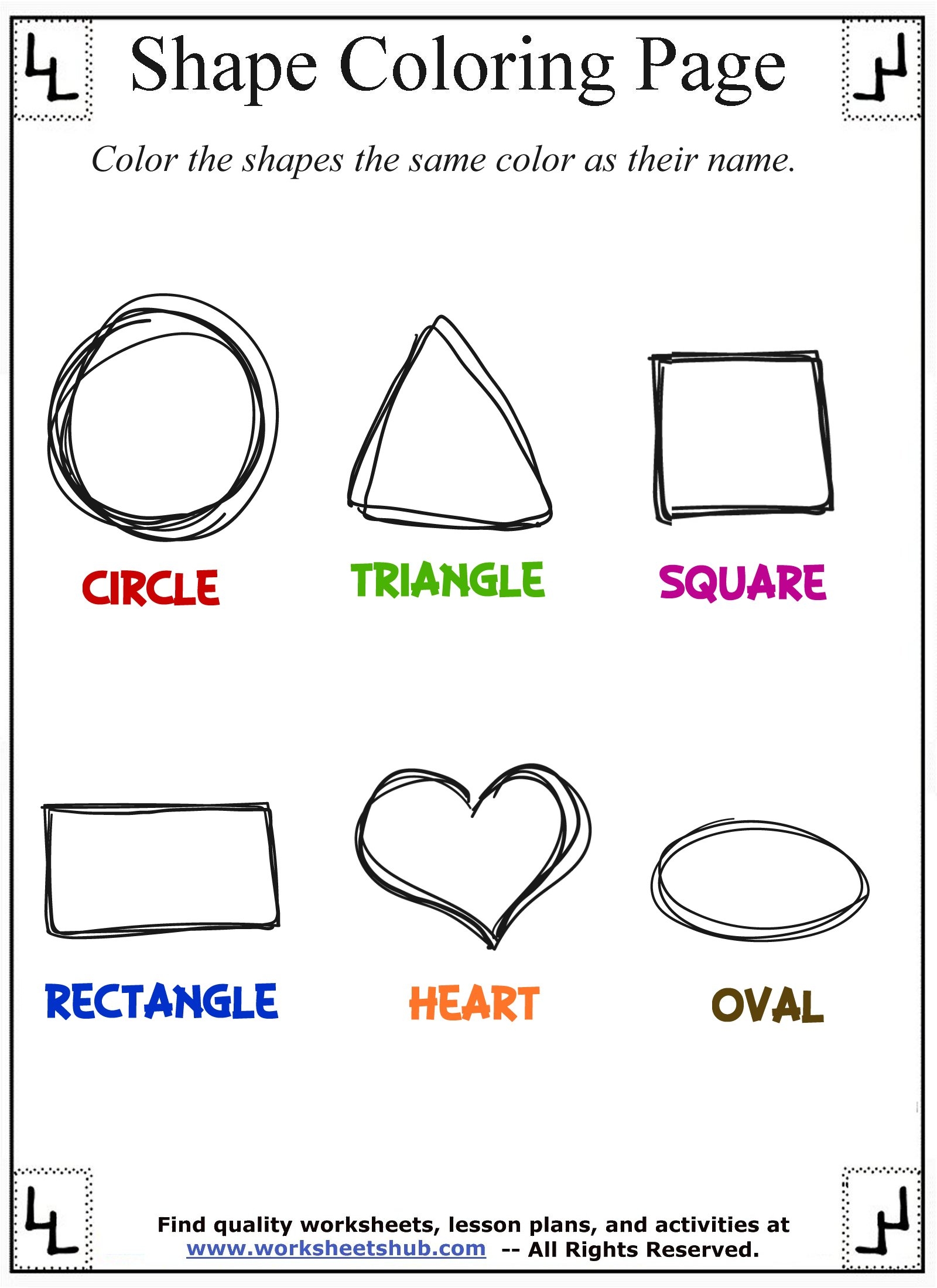 shapes coloring pages shapes coloring pages
