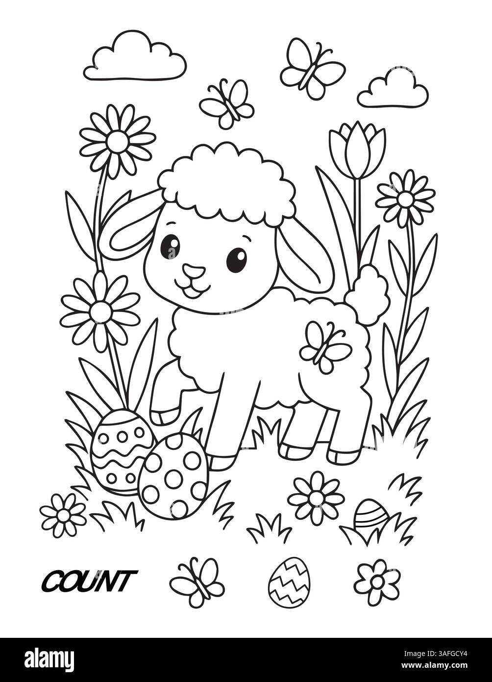 Sheep Coloring Pages Preschool Stock Vector Images Alamy Sheep Coloring Pages Preschool Stock Vector Images Alamy