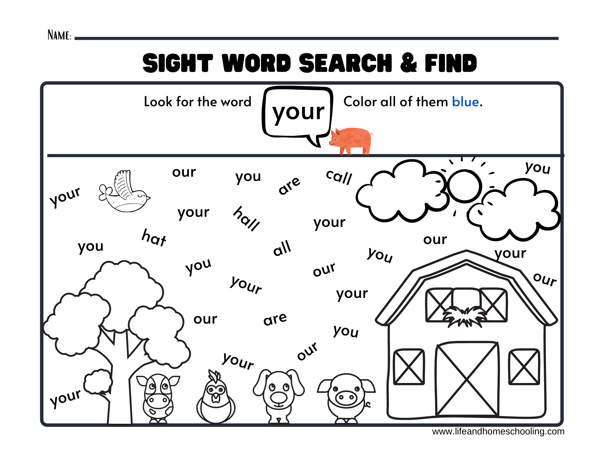 sight word worksheets free