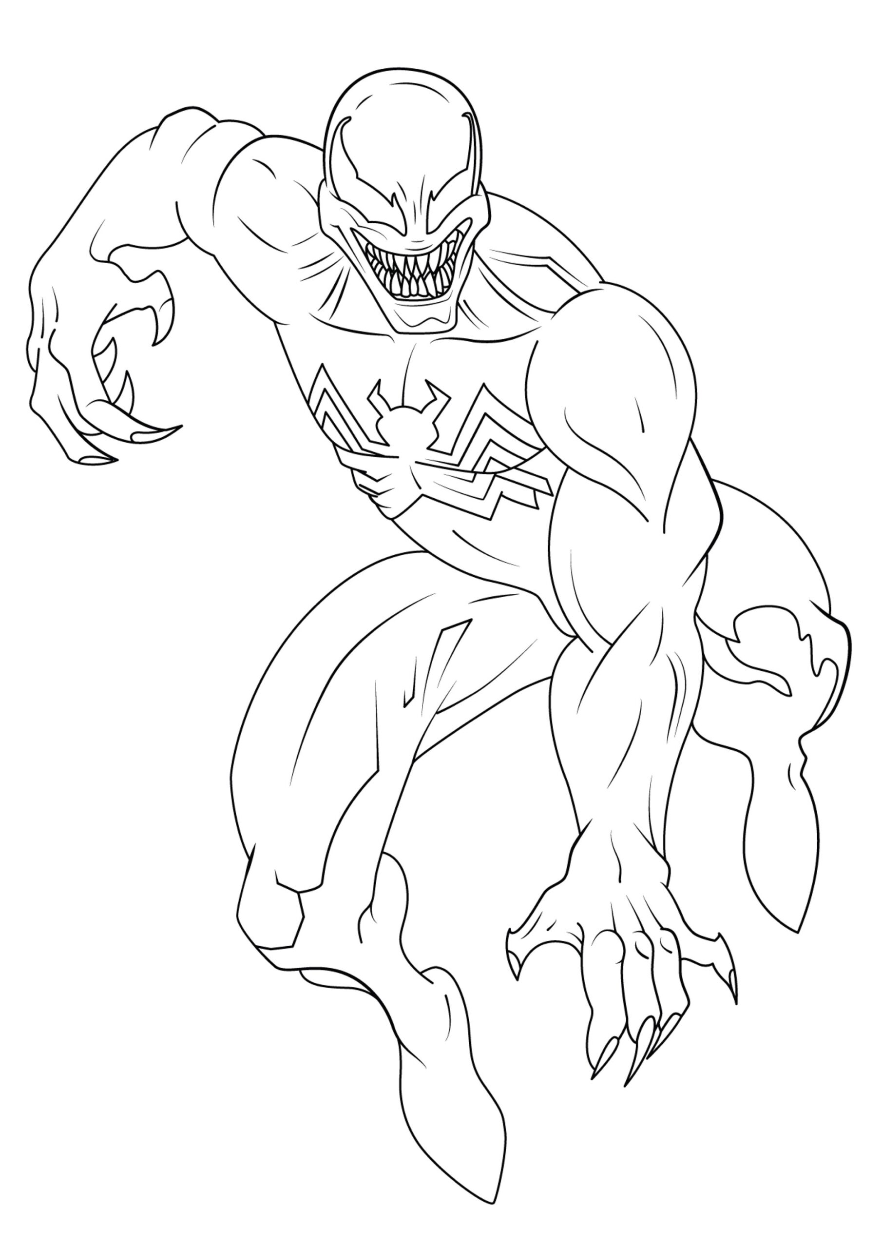 Simple Coloring Page Of Venom Venom Coloring Pages Simple Coloring Page Of Venom Venom Coloring Pages