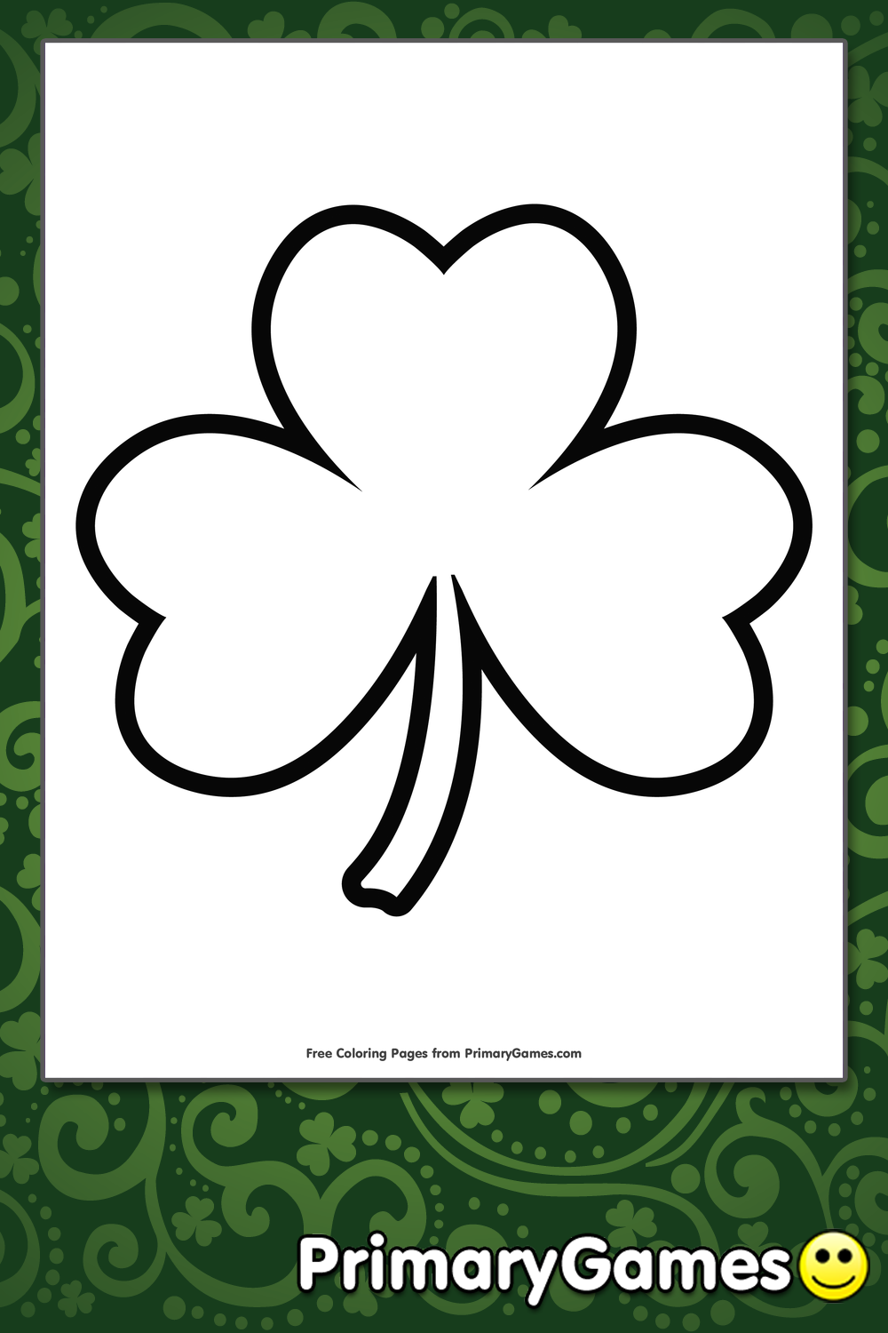 shamrock coloring page