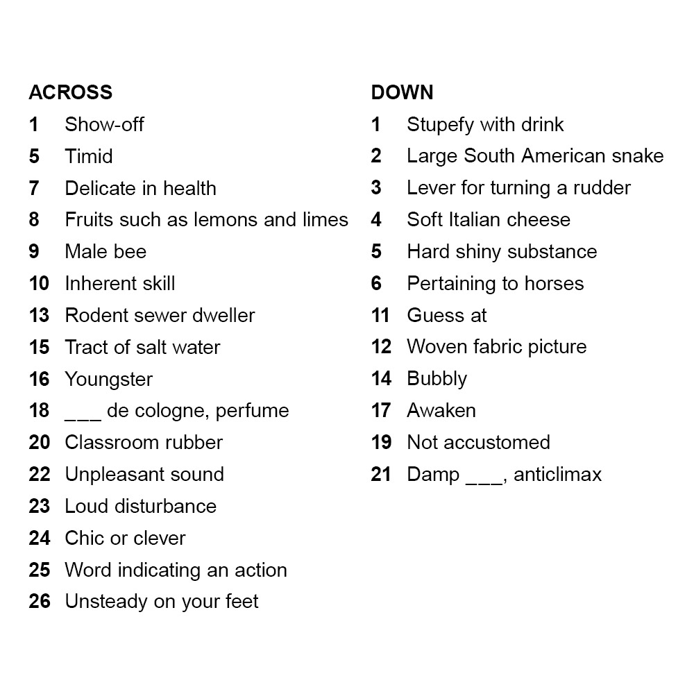 Skeleton Crossword Puzzler Skeleton Crossword Puzzler