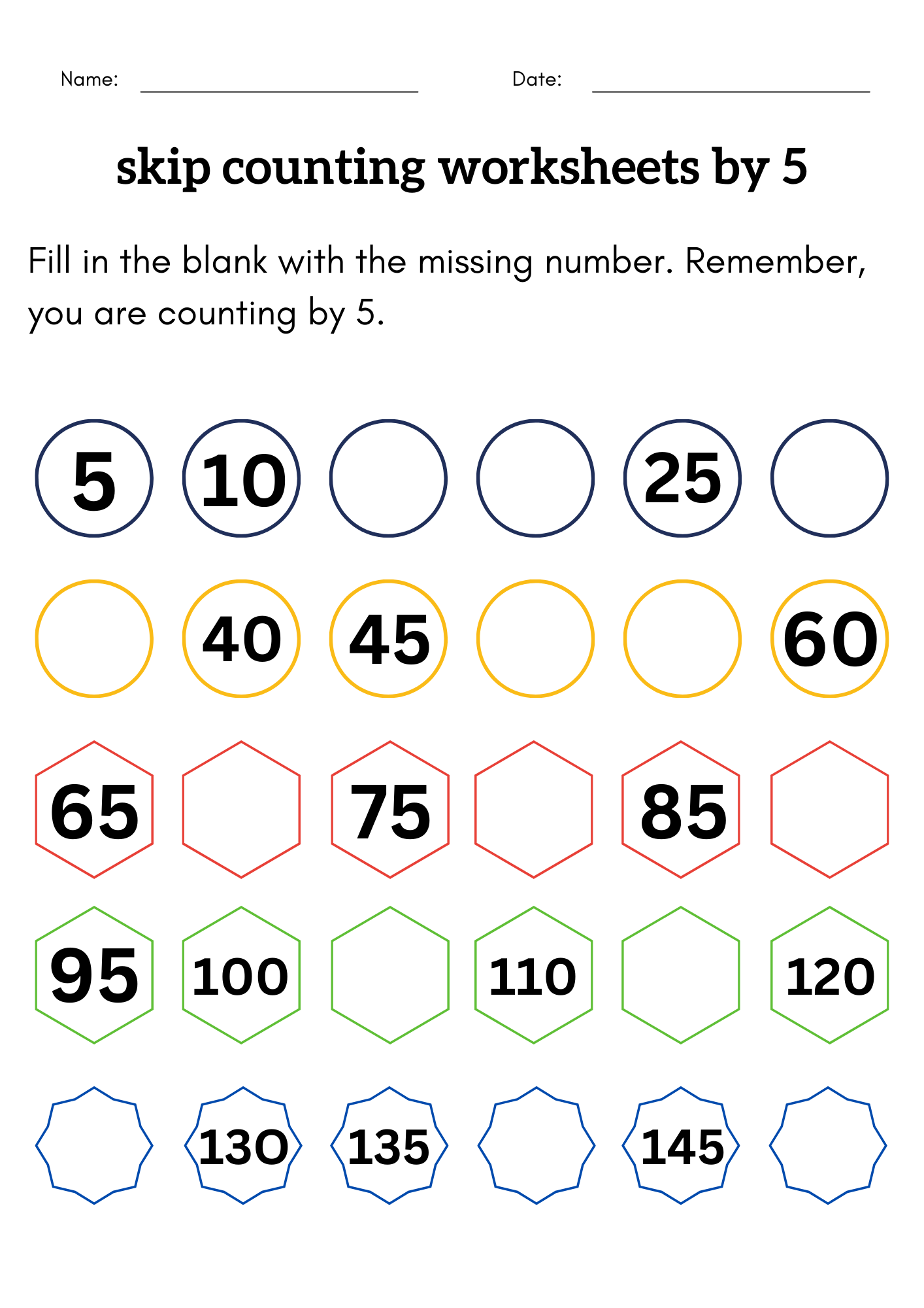 Skip Counting By 5 Kindergarten Skip Counting By 5 Worksheets Made By Teachers Skip Counting By 5 Kindergarten Skip Counting By 5 Worksheets Made By Teachers