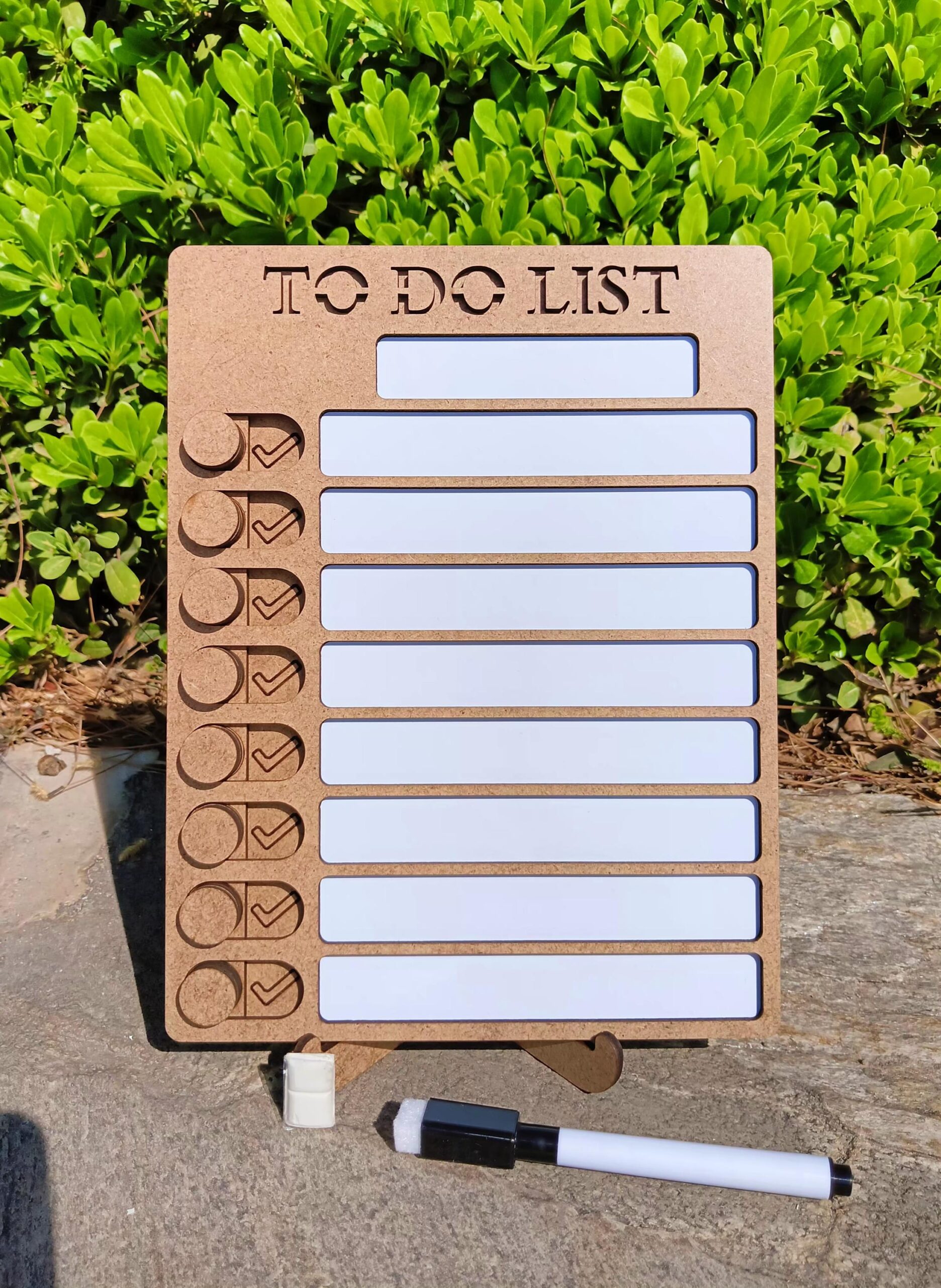 Sliding Wooden To Do List Board Checklist Habit Tracker Customizable Chore Chart With Stand Etsy