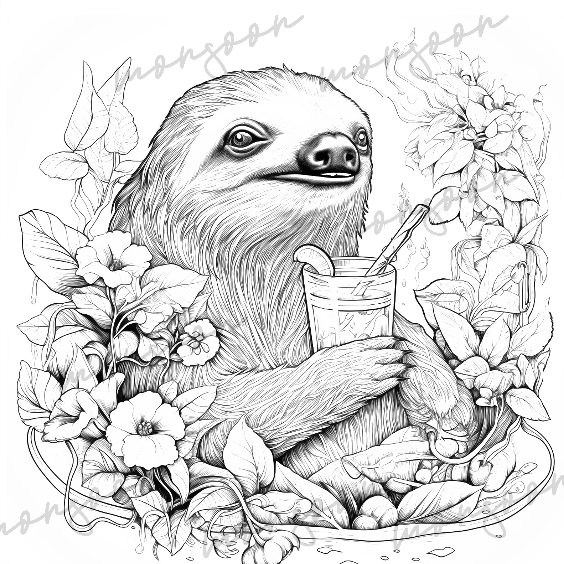 Sloth Coloring Book For Adults To Print Sloth Coloring Book Digital Zentangle Sloth Coloring Book Pages Coloring Book Sloths Download Etsy Sloth Coloring Book For Adults To Print Sloth Coloring Book Digital Zentangle Sloth Coloring Book Pages Coloring Book Sloths Download Etsy