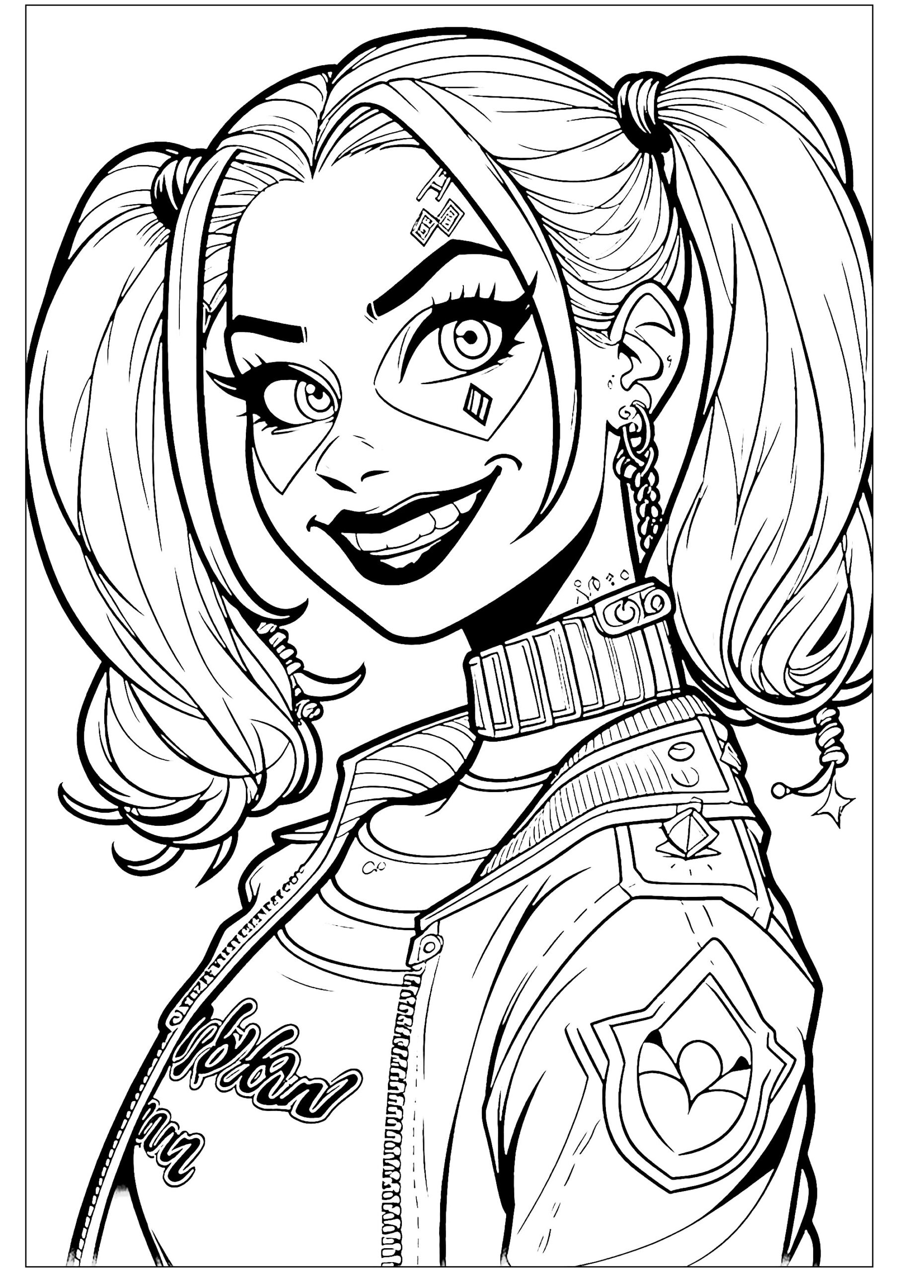 harley quinn coloring pages