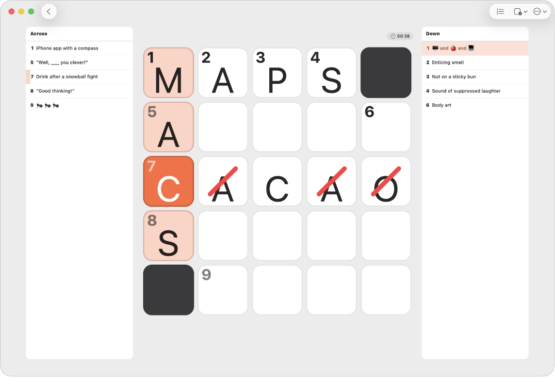 Solve Crossword And Crossword Mini Puzzles In News On Mac Apple Support Solve Crossword And Crossword Mini Puzzles In News On Mac Apple Support