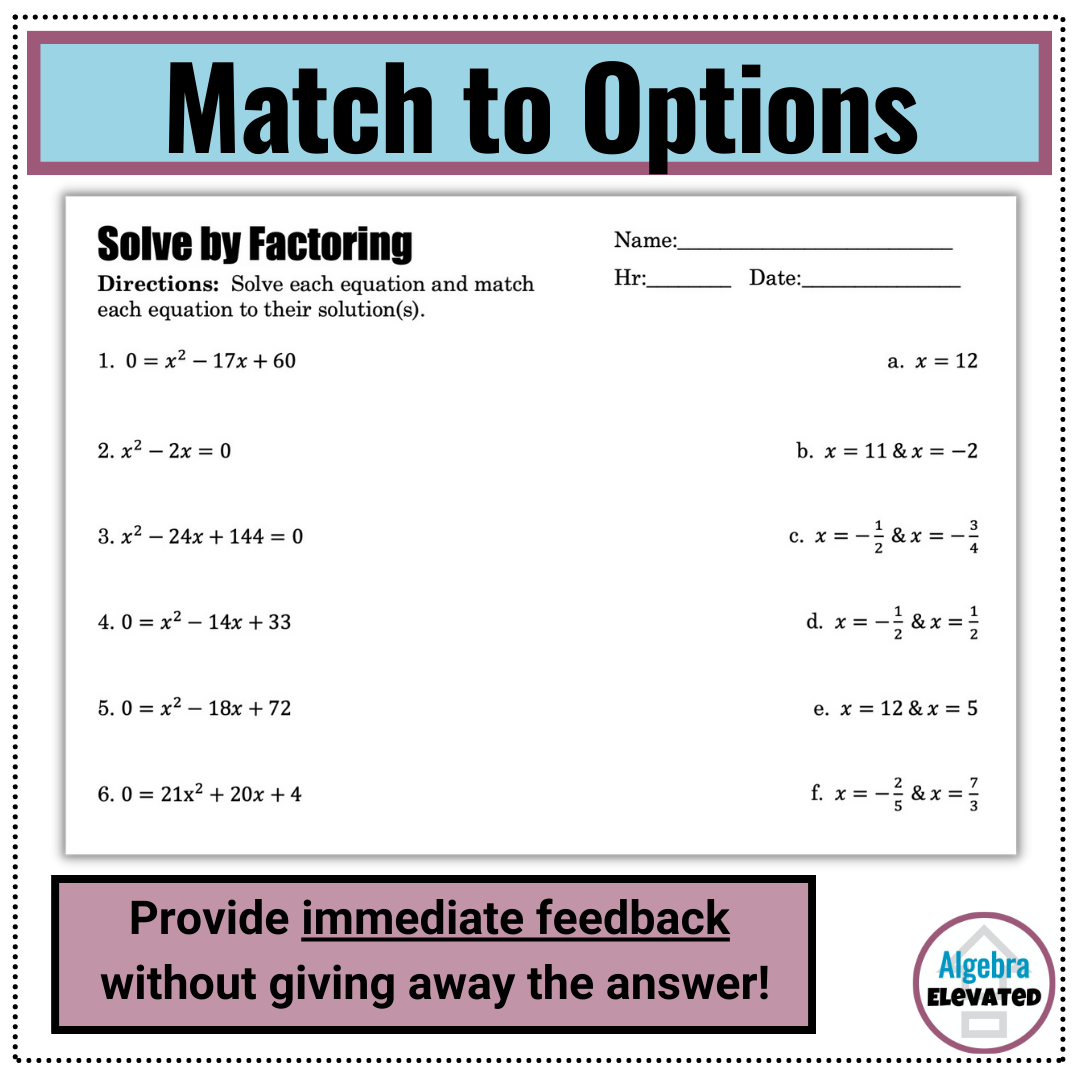 solving quadratic equations worksheet by factoring solving quadratic equations worksheet by factoring