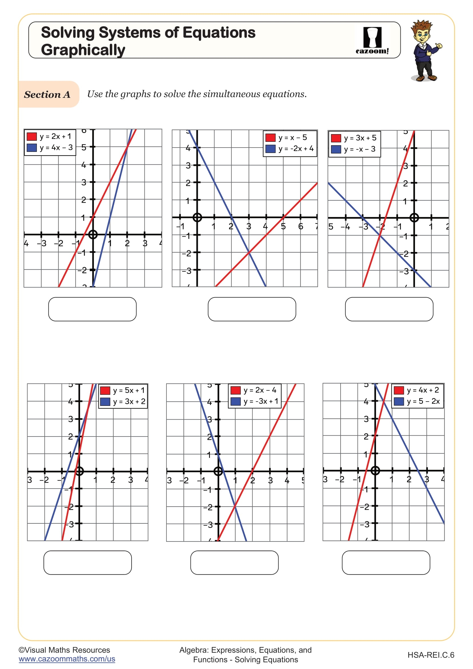 graphing systems of equations worksheet