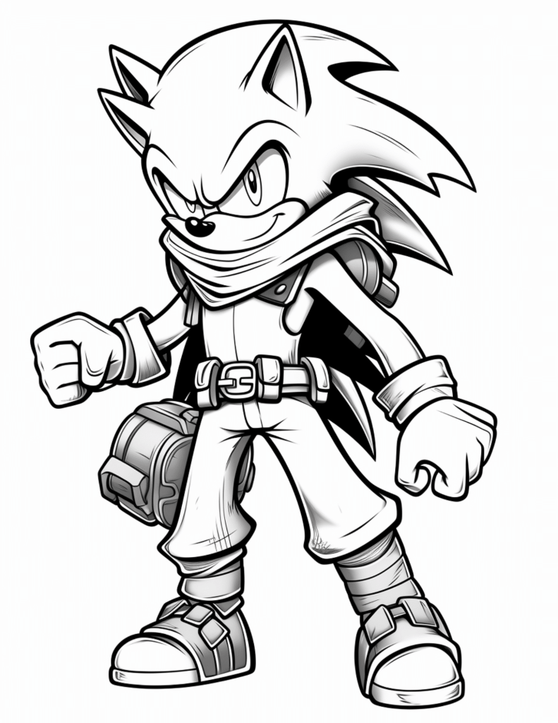 shadow sonic coloring page