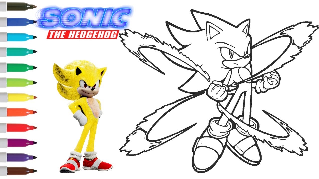 super sonic the hedgehog coloring pages