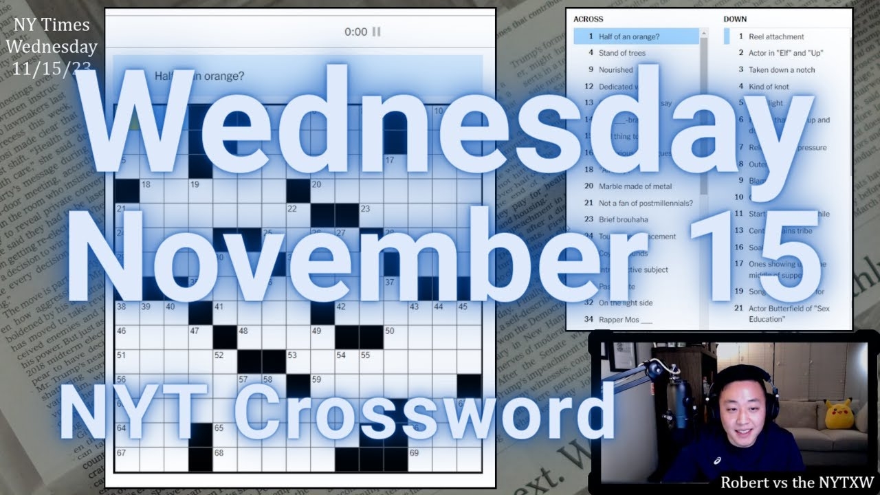 Sorry For The Hiatus 0 15 4 15 Wednesday 11 15 23 New York Times Crossword YouTube