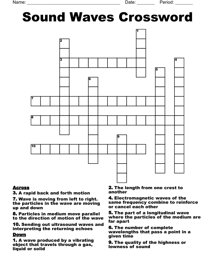 Sound Waves Crossword WordMint
