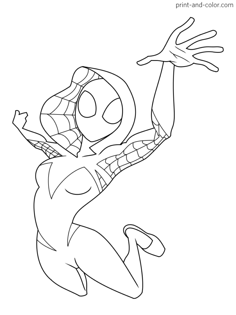 ghost spider coloring page
