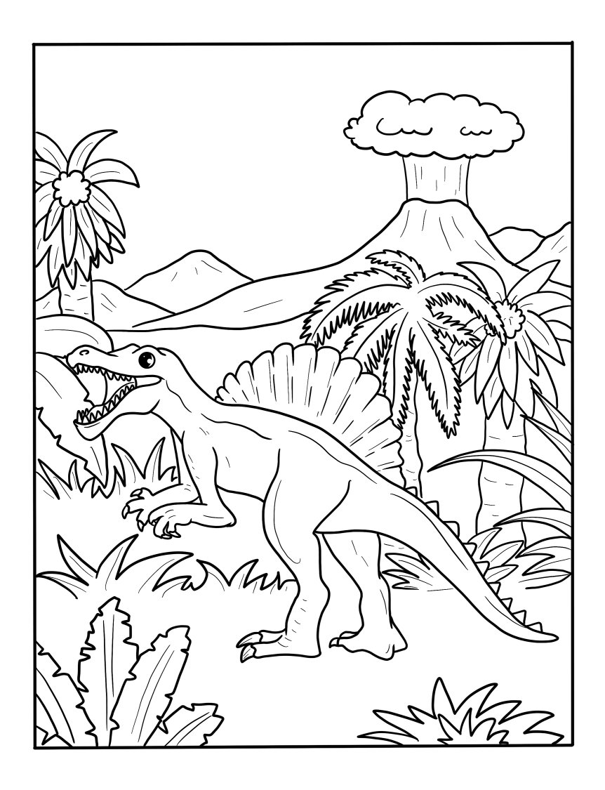 spinosaurus coloring page
