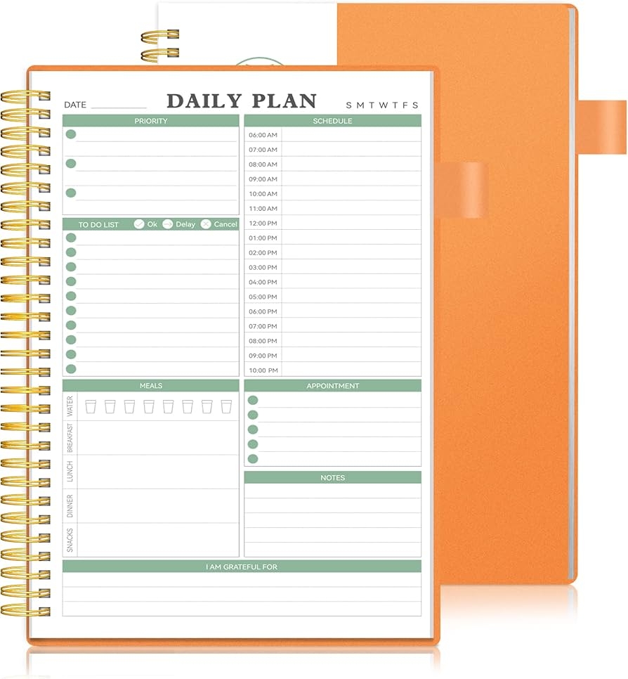 Spiral Notebooks To Do List Notebook For Work Daily To Do List Planner Want It All Undated Planner