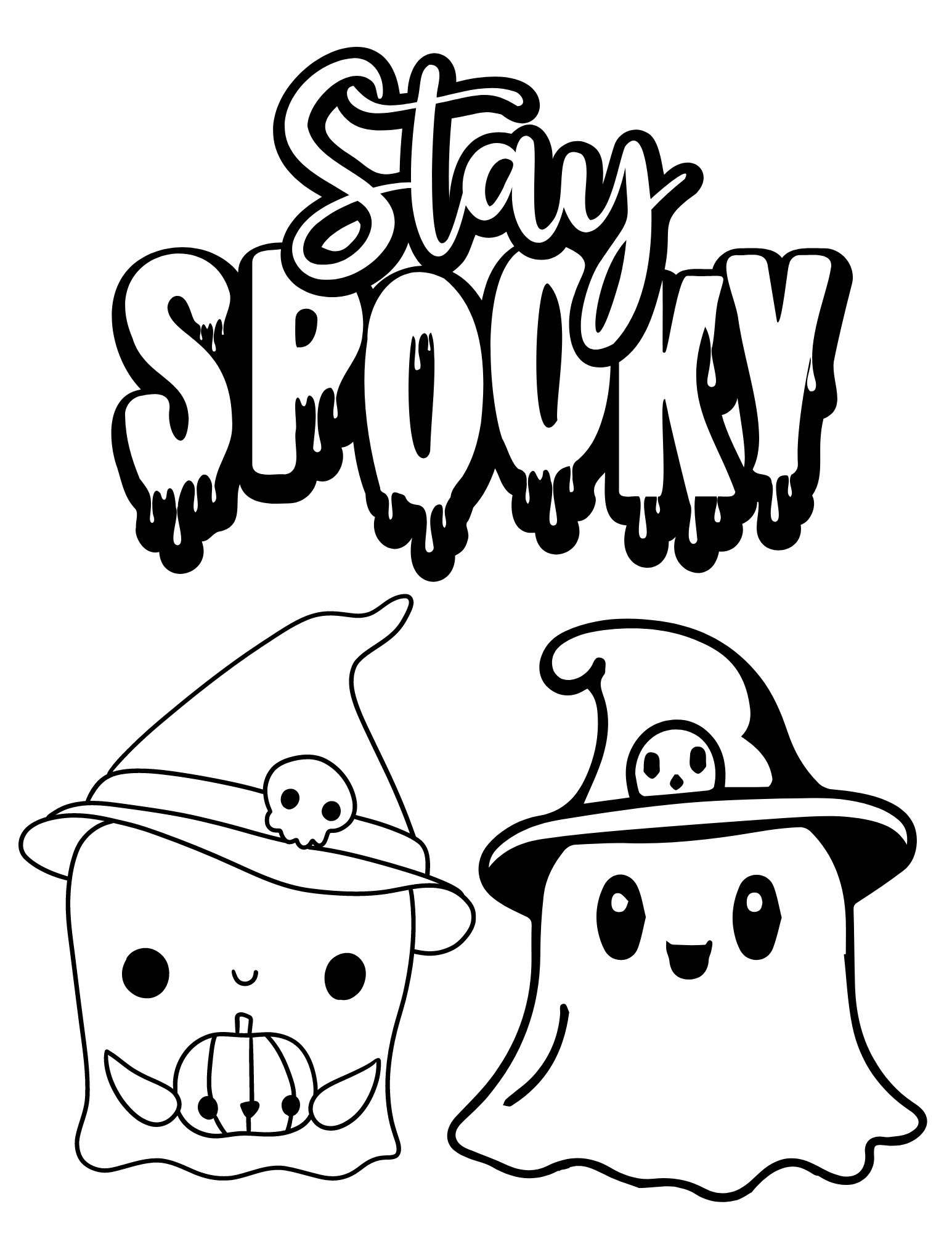 cute ghost coloring pages