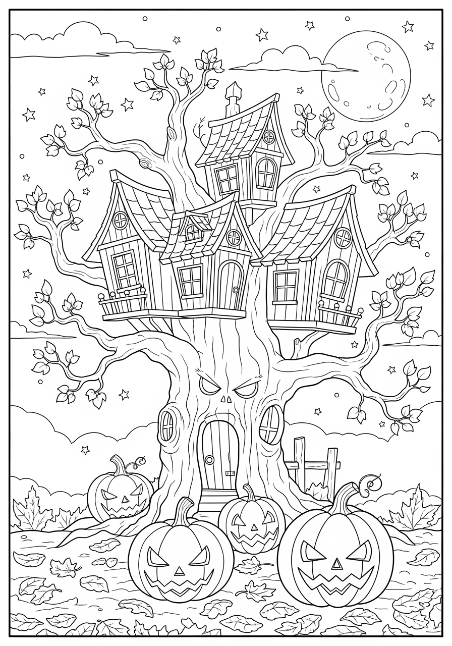 spooky halloween coloring pages
