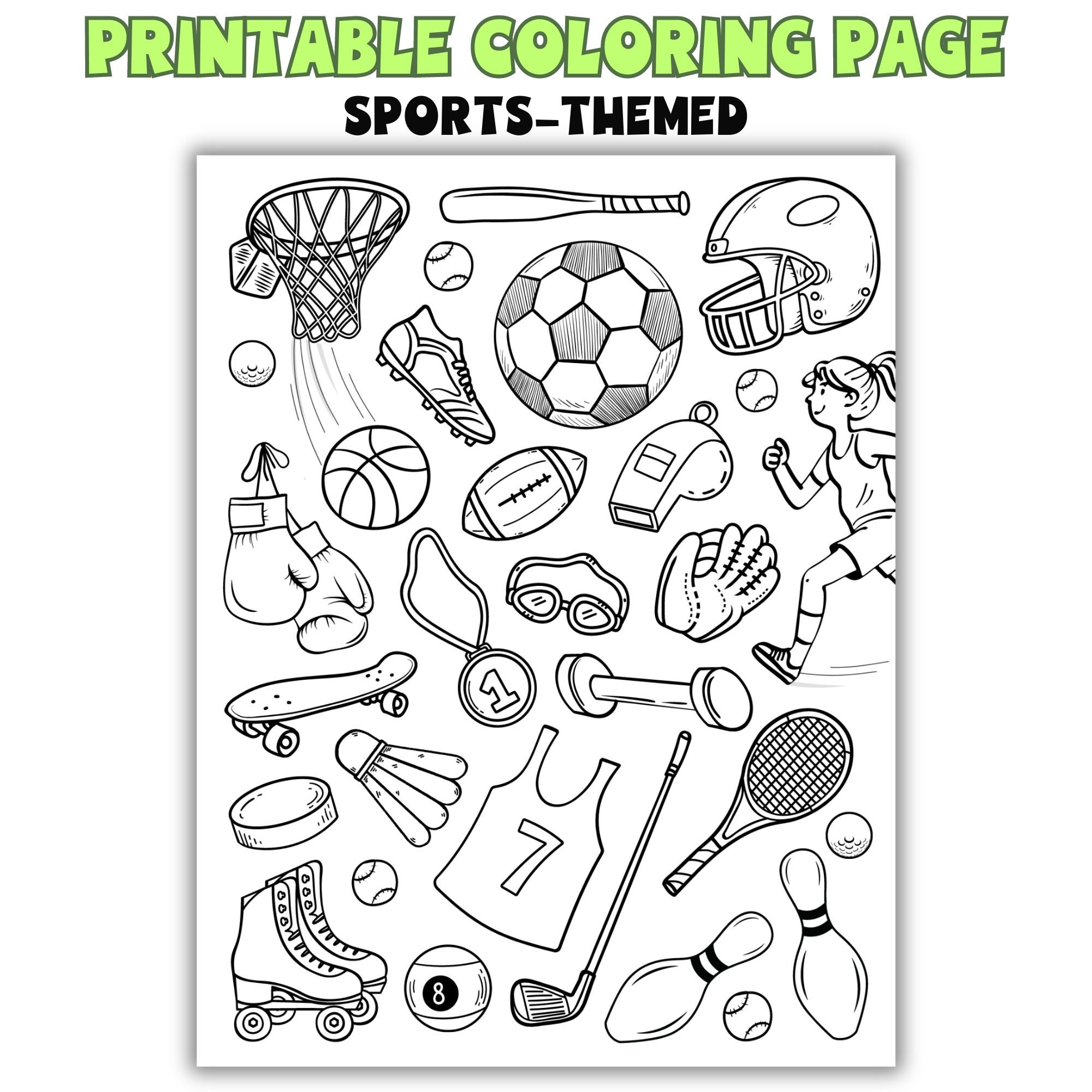 sports coloring page