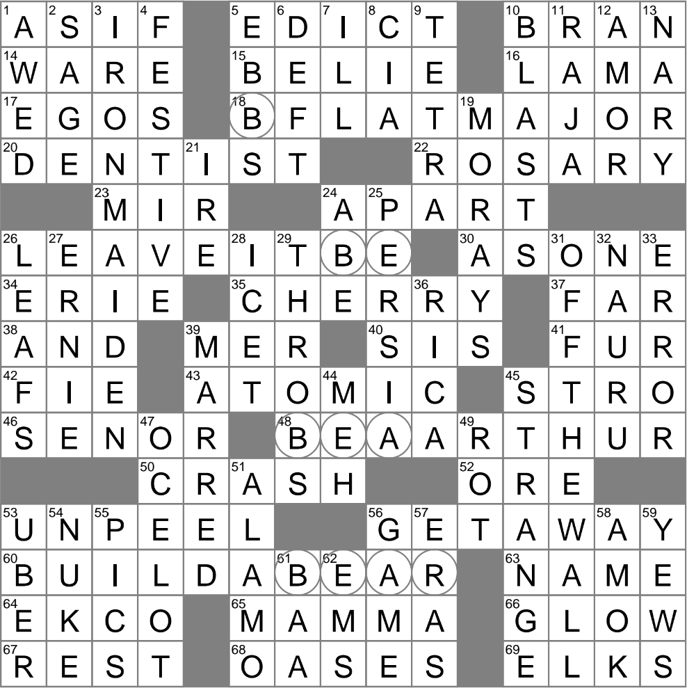 wise one crossword clue