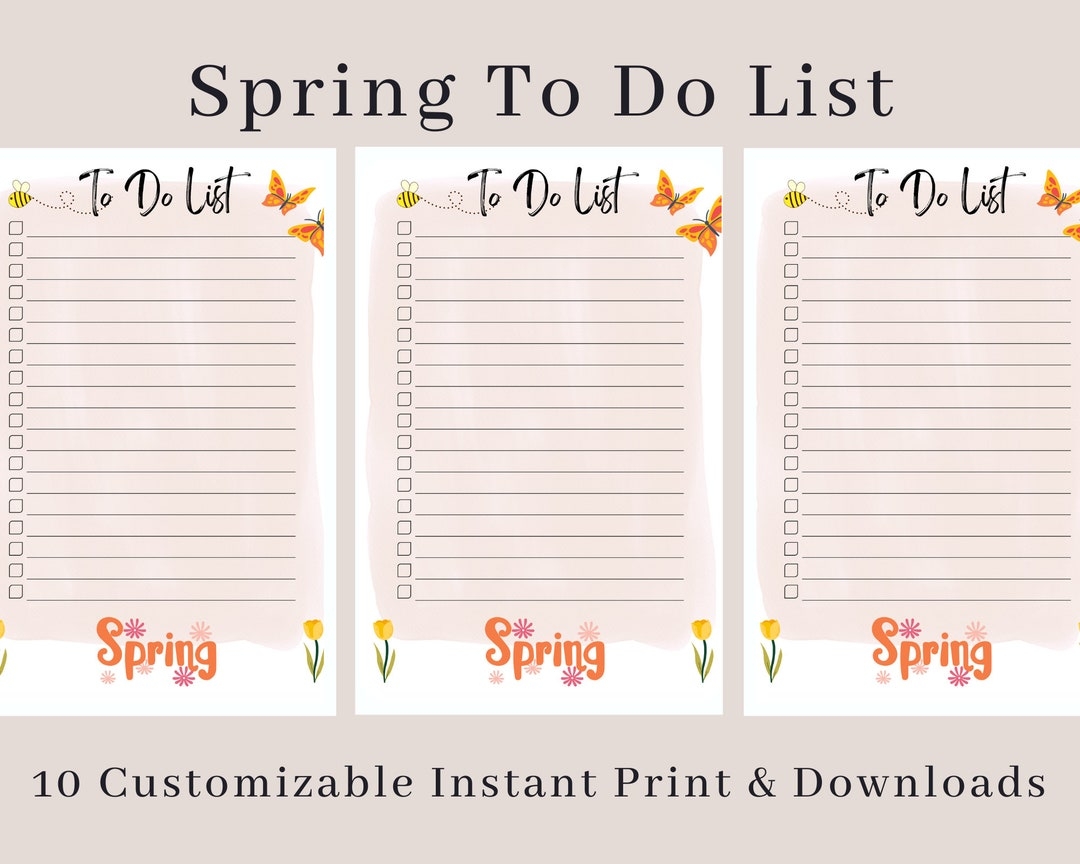spring to do list