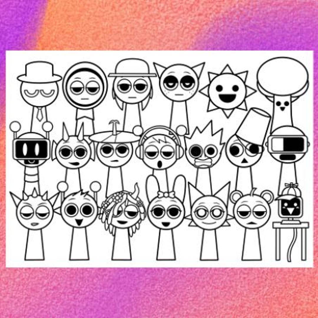 sprunki coloring pages printable