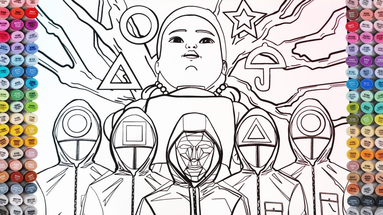 squid games coloring pages