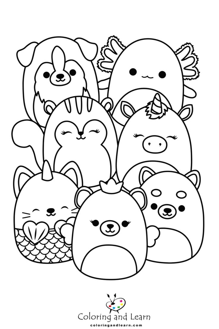 coloring book squishmallows coloring page