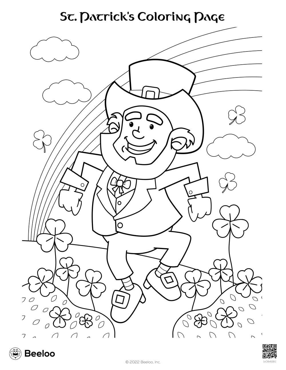 coloring page of st patrick