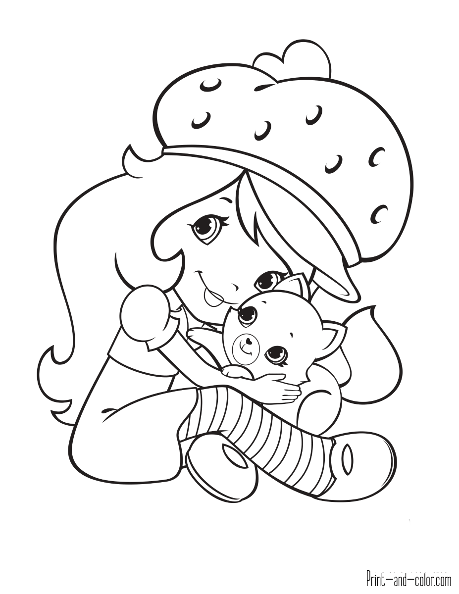 strawberry shortcake coloring page strawberry shortcake coloring page