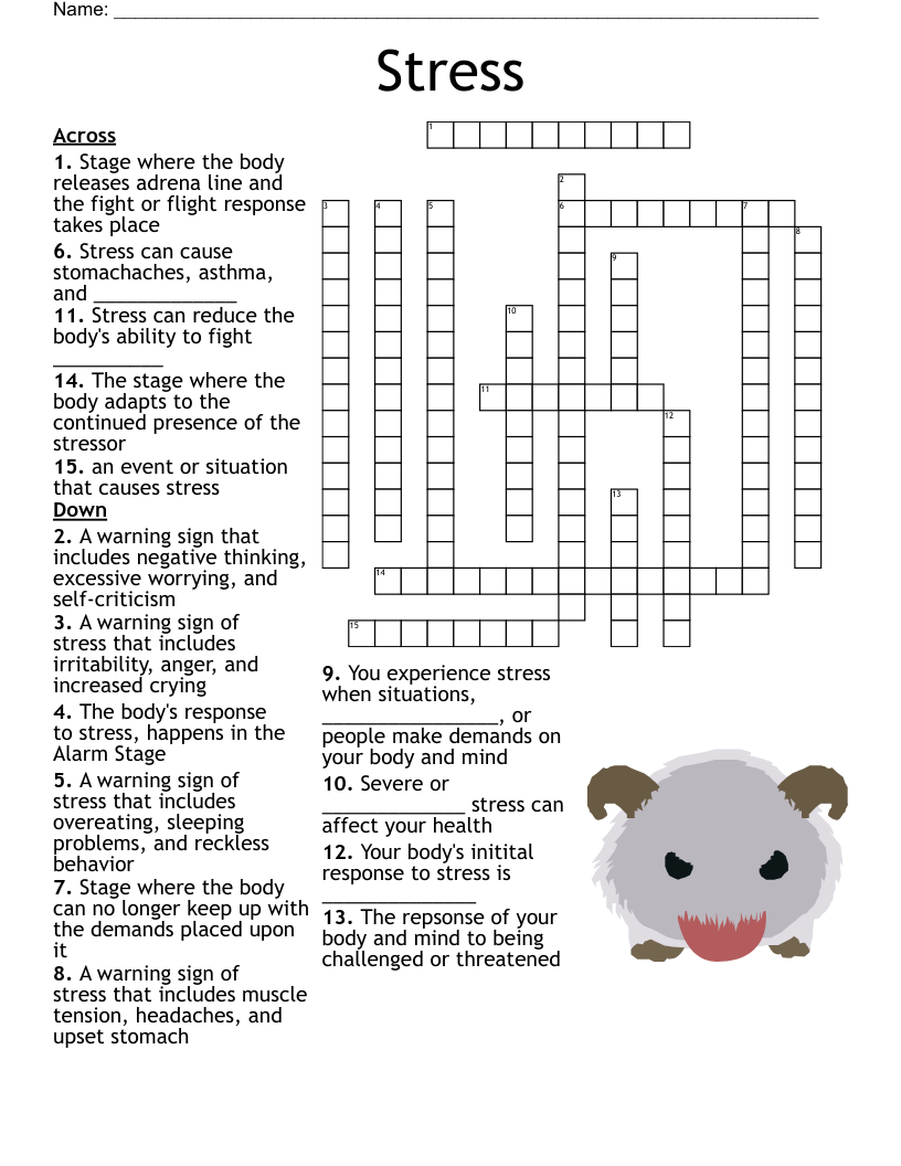 Stress Crossword WordMint