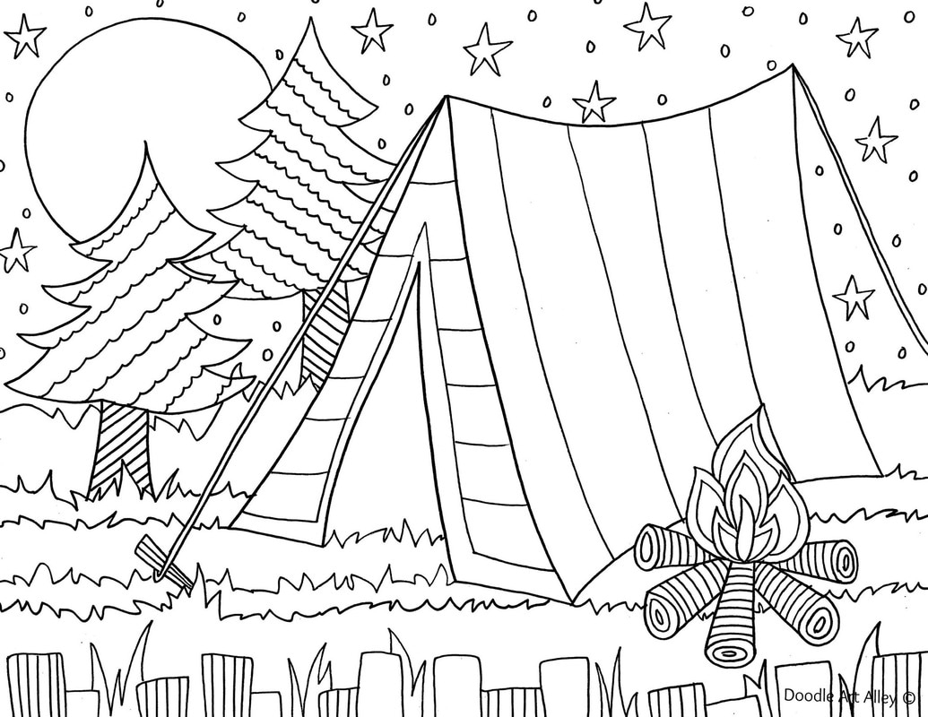 summer fun coloring pages