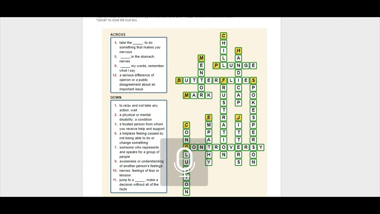 Summit 2 Unit 3 Game Crossword Puzzle YouTube