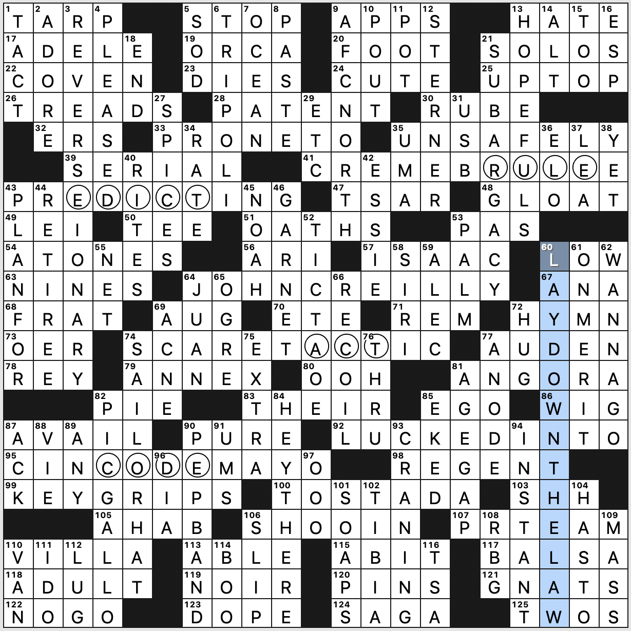 Sunday January 9 2022 Diary Of A Crossword Fiend