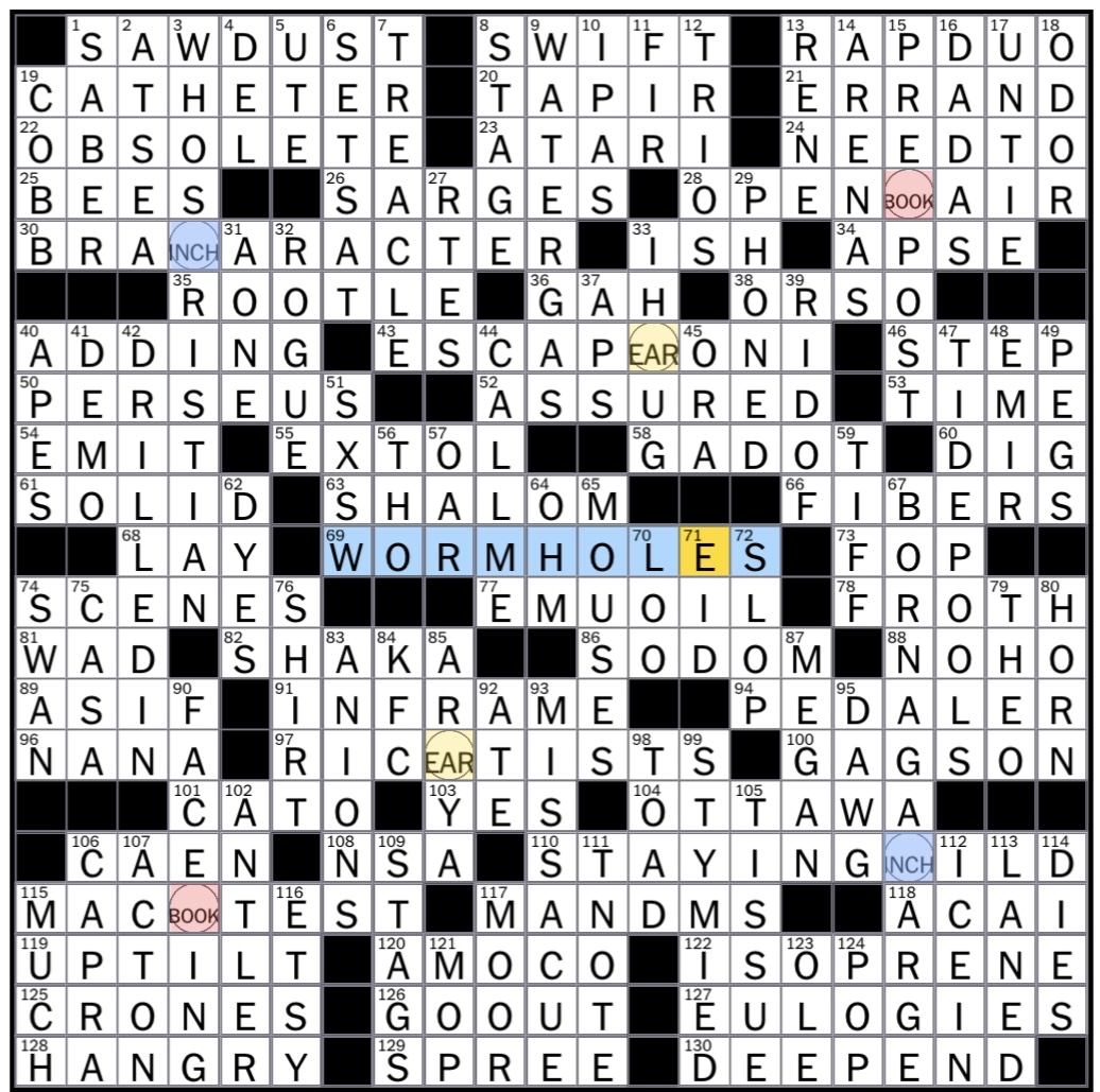 nytimes crossword answers