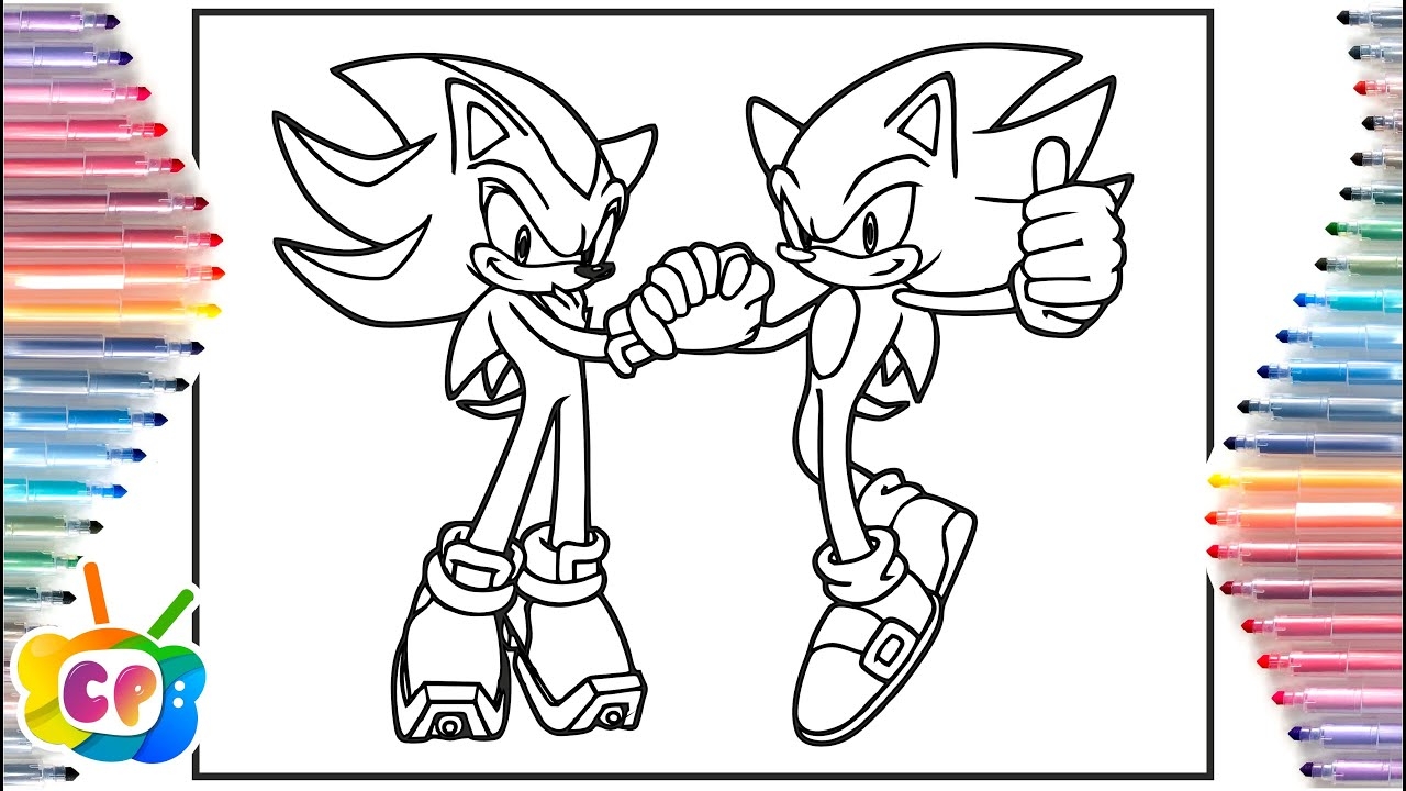 Super Sonic Super Shadow Coloring Page Sonic Coloring Pages Cartoon On On NCS Release YouTube