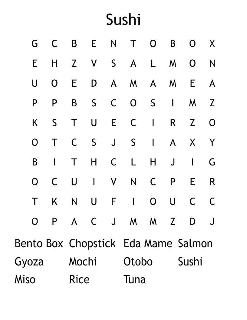 sushi tuna crossword clue