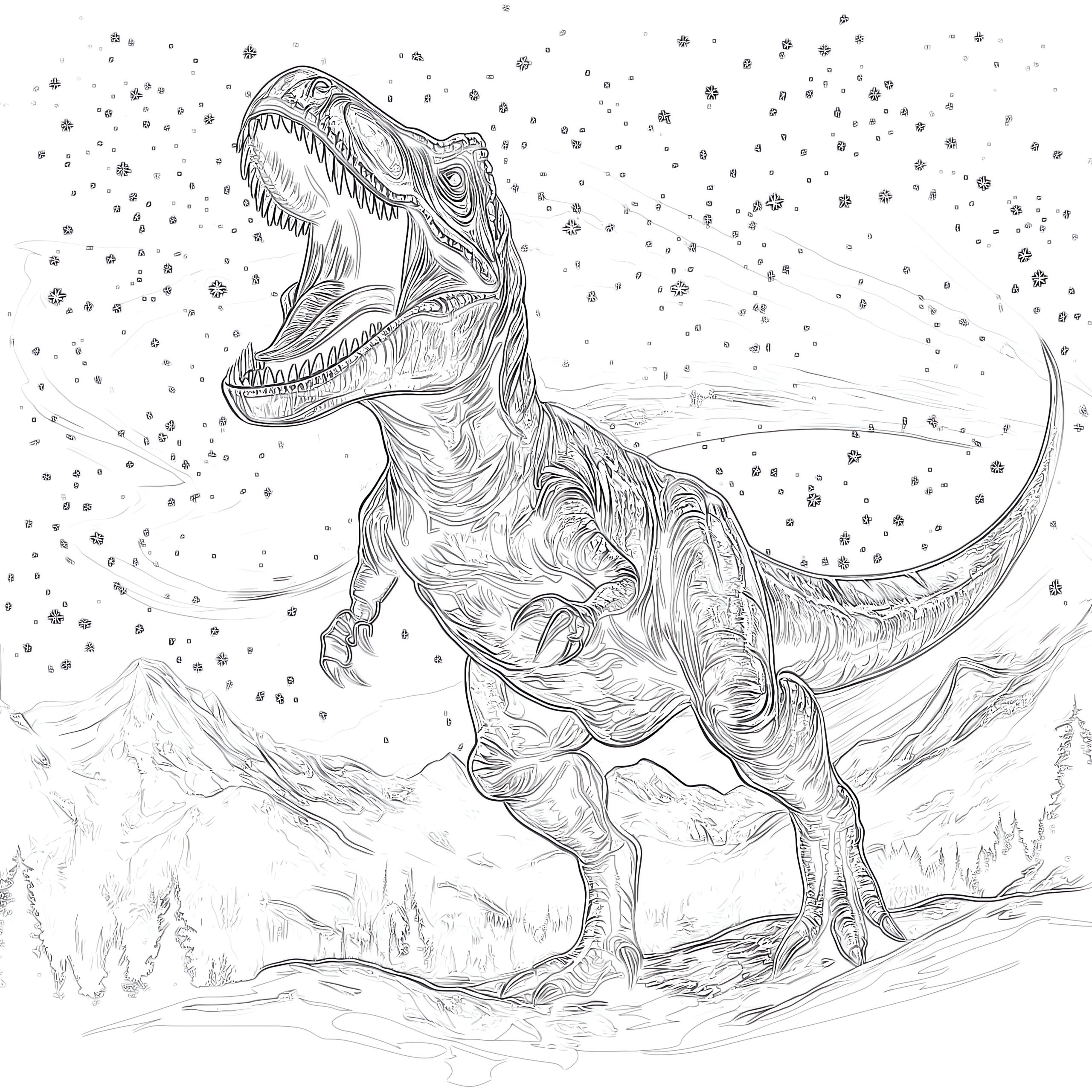 t rex coloring page