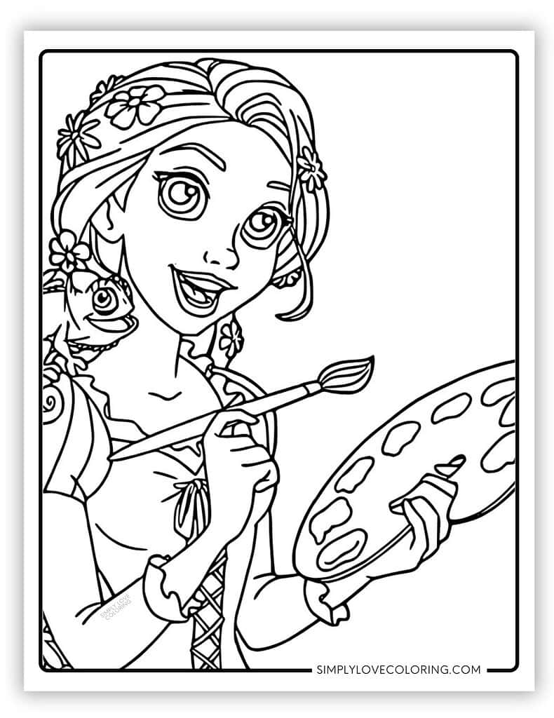 rapunzel coloring pages