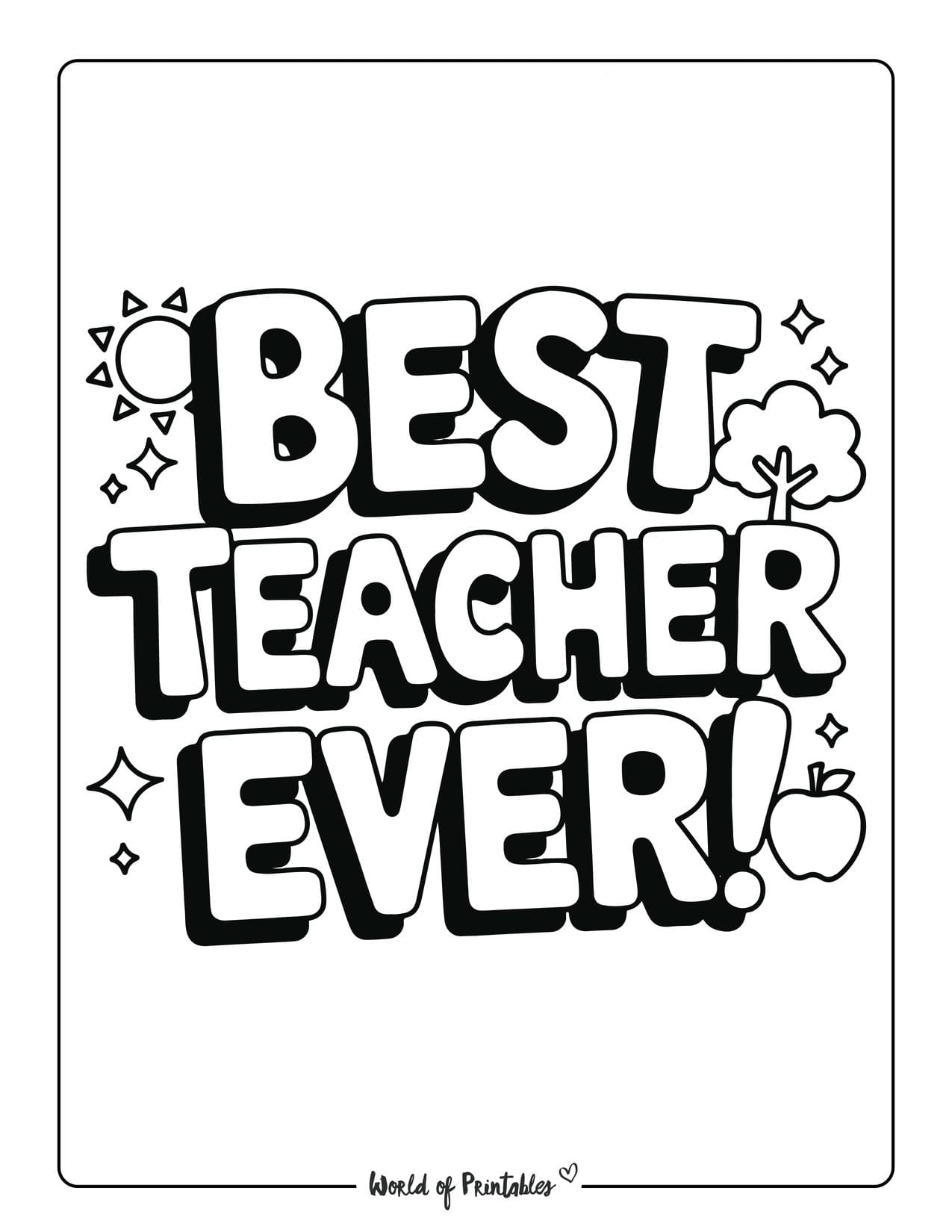 Teacher Appreciation Coloring Pages Fun Printables To Say Thank You World Of Printables
