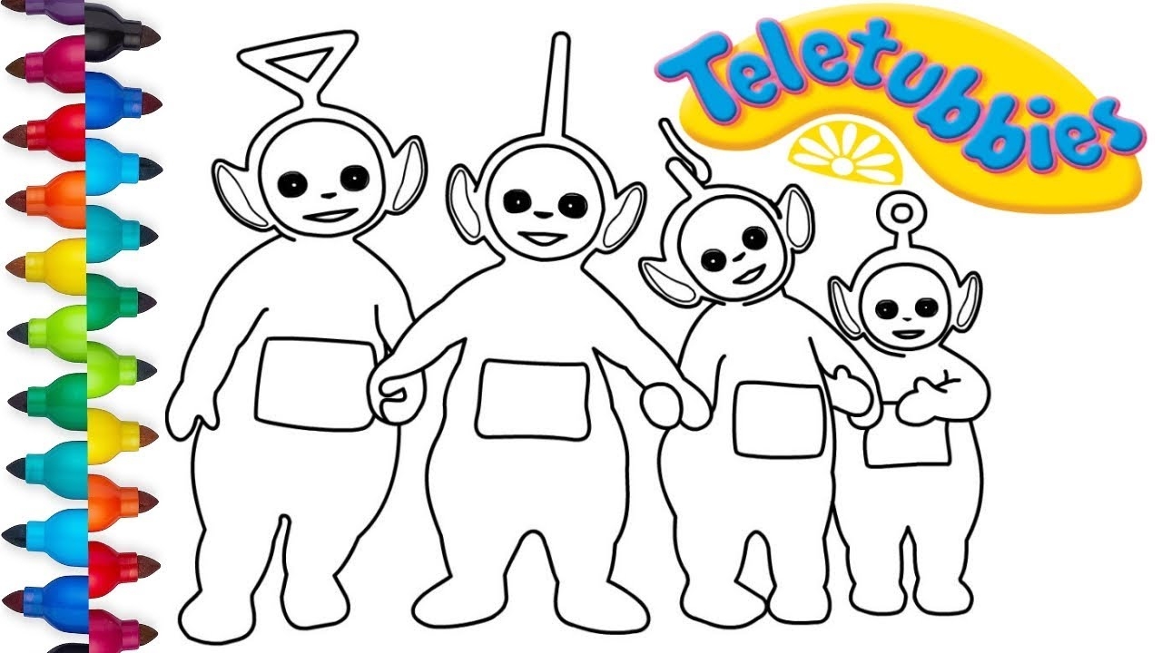 Teletubbies Coloring Pages Coloring Book Drawing And Coloring Teletubbies YouTube