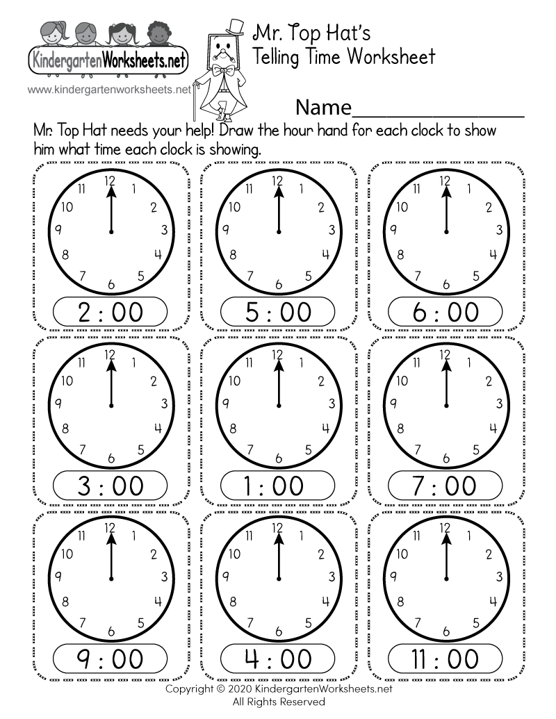free printable time worksheets