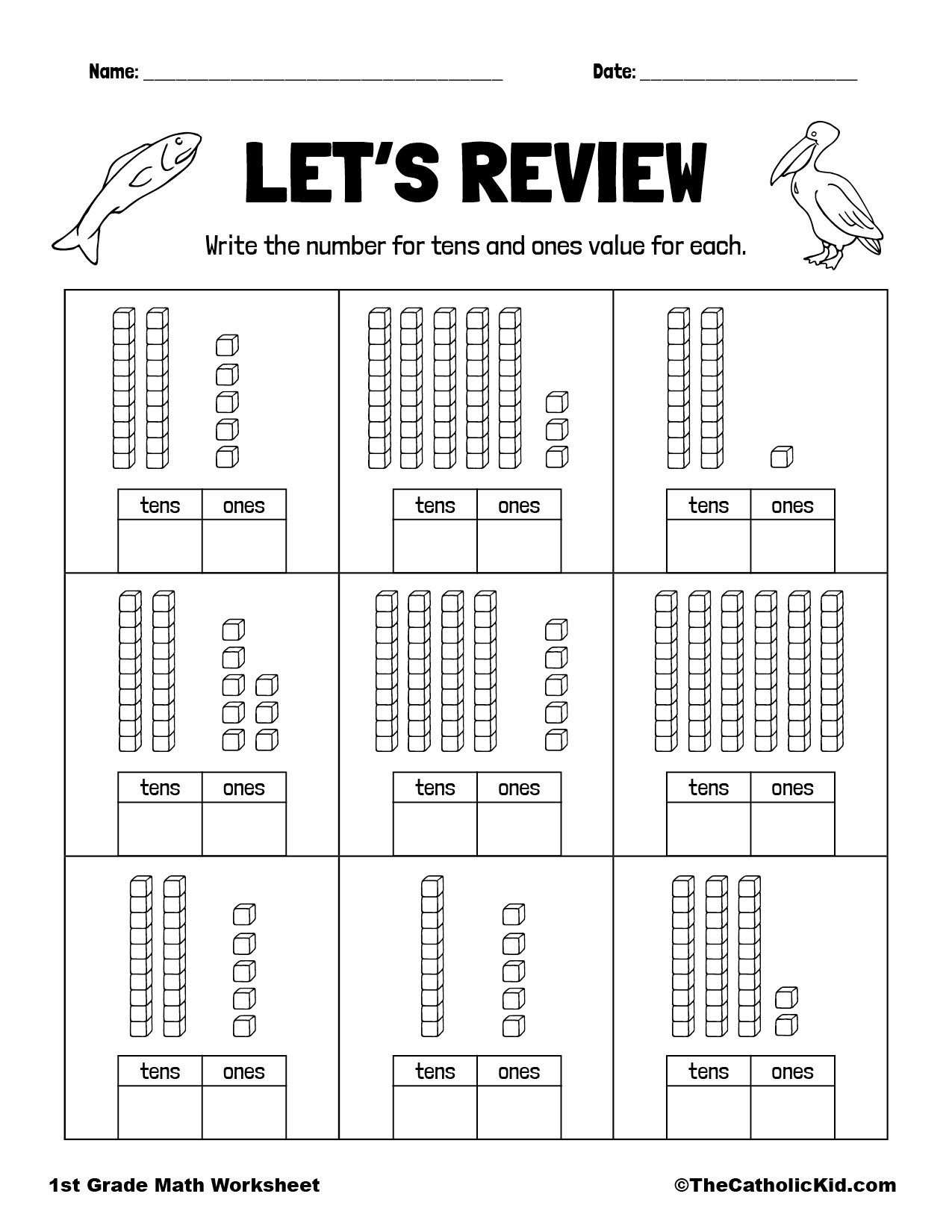 tens and ones worksheet