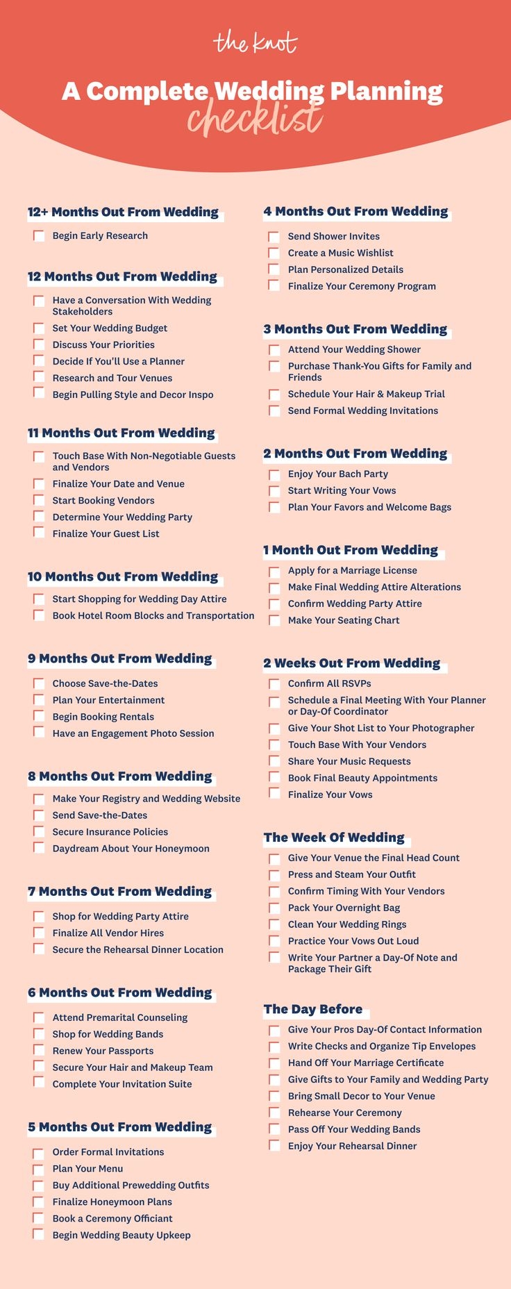 marriage to do list