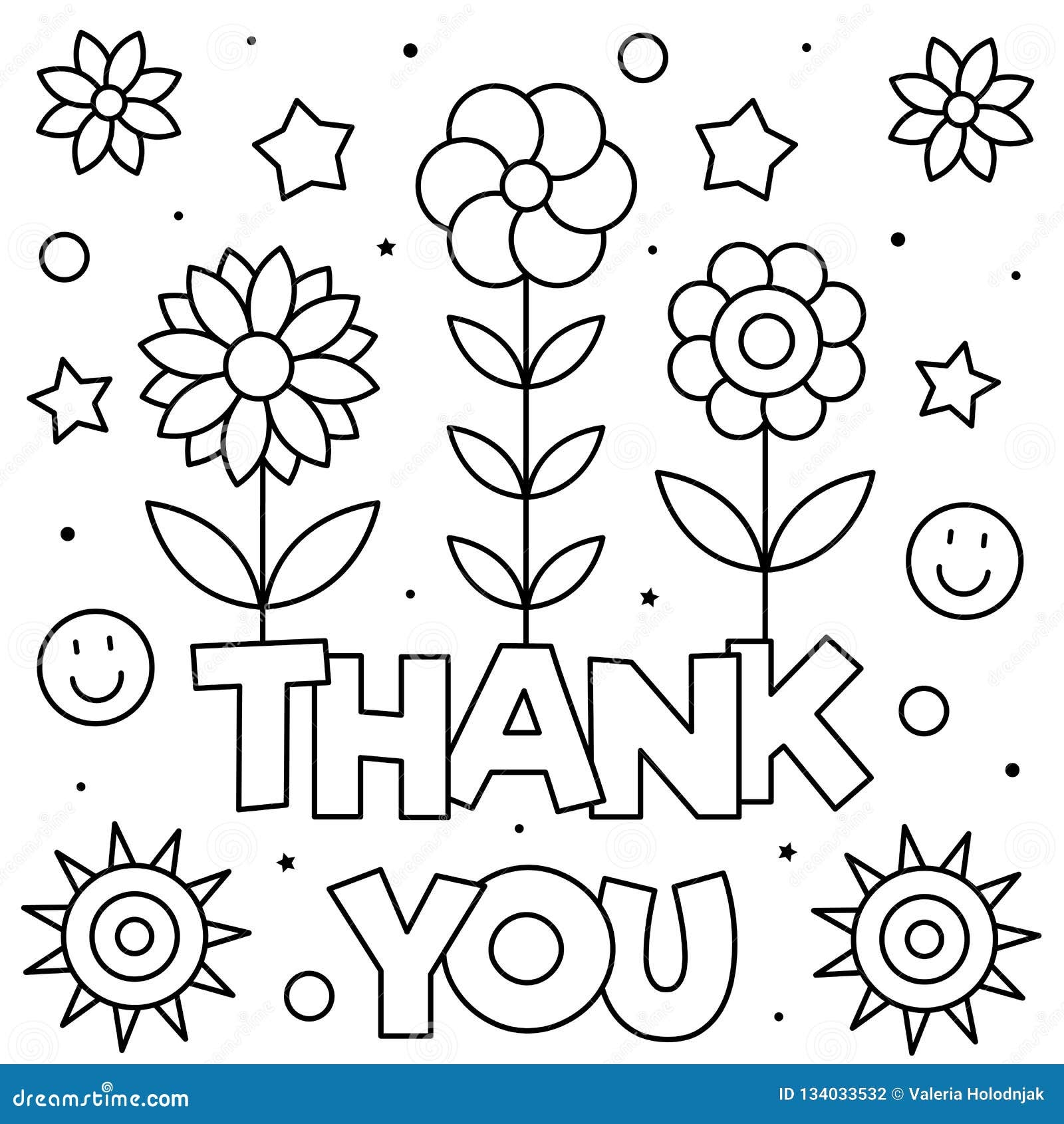 thank you coloring page